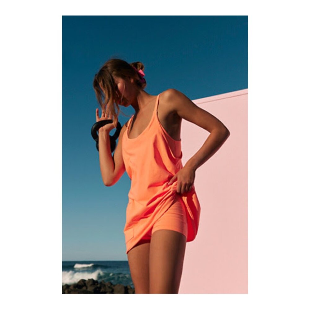 FP Movement Hot Shot Mini Dress in Hot Watermelon